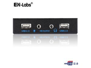 EnLabs FT35U22AM PC Case 3.5 inch front panel 2 Ports USB 2.0 USB Hub w/ HD Audio Output & Microphone,2ft USB 9pin to 2x USB 2.0 Splitter w/ Stereo Audio Mic EnLabs FT35U22AM PC Case 3.5 inch front panel 2 Ports USB 2.0 USB Hub w/ HD Audio Output & Microphone,2ft USB 9pin to 2x USB 2.0 Splitter w/ Stereo Audio Mic