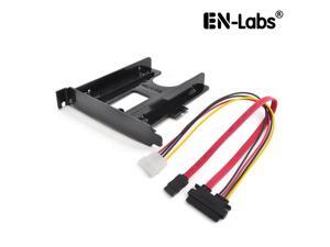 EnLabs PCIBR25SSDKIT PCI Slot 2.5" HDD/SSD Mounting Bracket w/ 40CM SATA Data & Power Combo Cable - 2.5" HDD to PCI Slot Rear Panel Hard Drive Adapters - Black EnLabs PCIBR25SSDKIT PCI Slot 2.5" HDD/SSD Mounting Bracket w/ 40CM SATA Data & Power Combo Cable - 2.5" HDD to PCI Slot Rear Panel Hard Drive Adapters - Black