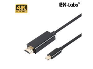 Enlabs USBC2HD6FT USB Type C to HDMI 4K Cable, Thunderbolt 3 compatible, DP Alt Mode, Male to Male, for MacBook/ MacBook Pro/ Chromebook Pixel/ Yoga 910/ XPS 13, 6 feet /Black Enlabs USBC2HD6FT USB Type C to HDMI 4K Cable, Thunderbolt 3 compatible, DP Alt Mode, Male to Male, for MacBook/ MacBook Pro/ Chromebook Pixel/ Yoga 910/ XPS 13, 6 feet /Black