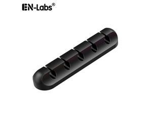 Enlabs CLIP5PBK 5 Slots Cable Clips & Cord Management System with 3M Back-Adhesive, Desktop Cable Organizer & Computer, Electrical, Charging or Mouse Cord Holder Enlabs CLIP5PBK 5 Slots Cable Clips & Cord Management System with 3M Back-Adhesive, Desktop Cable Organizer & Computer, Electrical, Charging or Mouse Cord Holder