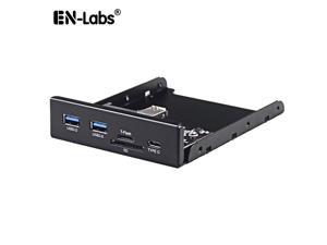 Enlabs U3CR35U32UCM USB 3.0 SD/Micro SD/TF 3.5" Internal Card Reader w/ USB 3.1 Gen 1 Type C + 2 x USB 3.0 Port Hub Front Panel