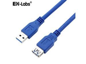 EnLabs USB Extension Cable,USB 3.0 Extension Cable/USB 3 A-Male to A-Female Cable in Blue, 0.3m/1FT EnLabs USB Extension Cable,USB 3.0 Extension Cable/USB 3 A-Male to A-Female Cable in Blue, 0.3m/1FT