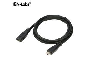 EnLabs USB10GCMF1M USB Type C Extension Cable - USB-C USB 3.1 Gen 2(10Gbps) Male to Female Extending Port Saver Adapter Cable Cord - 3.3FT- Black