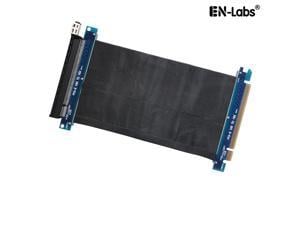 Enlabs PCIE3RISER10CM PCIE 3.0 x16 Shielded PCI Express Extender Riser Cable - GPU PCIe 16X Horizontal 180 Degree Socket Extension Card - 3.94“
