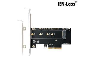 EnLabs PCIENVMELOW NVME PCIe Adapter, M.2 NVME SSD to PCI Express 3.0 Host Controller Expansion Card with Low Profile Bracket,M.2 M-Key NVME to  PCIe X4  Adapter for PC, Support 2230 2242 2260 2280
