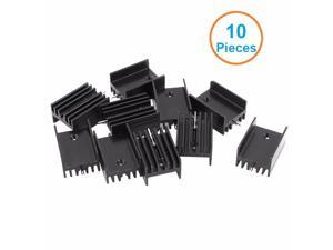10pcs/lot Black Aluminum 21*15*11mm TO-220 TO220 heatsink radiator for MOS,7805 Triode Transistors Cooler IC Chip dissipation