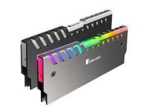 2 pack Jonsbo NC-2 Colour Light Glow Effect Aluminum Alloy Desktop Memory RAM Heatsink Heat Spreader Cooling Shell - Automatic Color Change