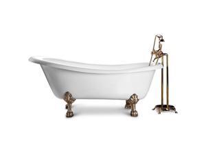 MAYKKE 67" Audrey Slipper Clawfoot Bathtub MAYKKE 67" Audrey Slipper Clawfoot Bathtub
