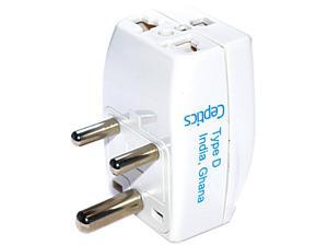 Cepticts Type D 3 Outlet Travel Adapter Power Plug For Use In India and Africa Cepticts Type D 3 Outlet Travel Adapter Power Plug For Use In India and Africa