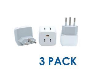 Ceptics USA to Switzerland Travel Adapter Plug - Type J (3 Pack) - Dual Inputs - Ultra Compact Ceptics USA to Switzerland Travel Adapter Plug - Type J (3 Pack) - Dual Inputs - Ultra Compact