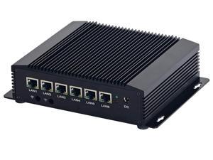 Partaker Fanless Mini PC Intel Core i5 8265U 6 LAN 211AT Gigabit Ethernet 4*Usb 3.0 HD RS232 COM Firewall Router pfSense Minipc 4GB Ram 128GB SSD