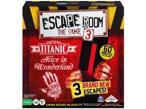 Escape Room Version 3 Panic Titanic Alice in Wonderland Dawn Zombies Spin Master Games