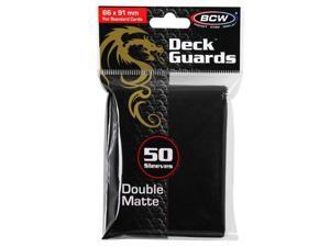 BCW Deck Guards Double Matte Card Sleeves - Black, 50-Count (Standard) BCW Deck Guards Double Matte Card Sleeves - Black, 50-Count (Standard)