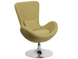 Egg Series Green Fabric Side Reception Chair Egg Series Green Fabric Side Reception Chair