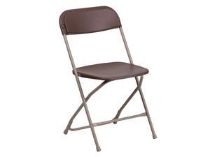 HERCULES Series 650 lb. Capacity Premium Brown Plastic Folding Chair HERCULES Series 650 lb. Capacity Premium Brown Plastic Folding Chair