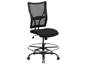 HERCULES Series Big & Tall 400 lb. Rated Black Mesh Drafting Chair HERCULES Series Big & Tall 400 lb. Rated Black Mesh Drafting Chair