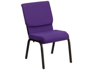 HERCULES Series 18.5''W Stacking Church Chair in Purple Fabric - Gold Vein Frame HERCULES Series 18.5''W Stacking Church Chair in Purple Fabric - Gold Vein Frame