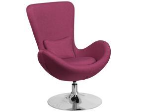 Egg Series Magenta Fabric Side Reception Chair Egg Series Magenta Fabric Side Reception Chair