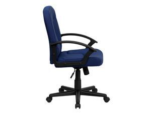Mid-Back Navy Fabric Executive Swivel Chair with Nylon Arms Mid-Back Navy Fabric Executive Swivel Chair with Nylon Arms