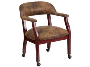 Bomber Jacket Brown Luxurious Conference Chair with Accent Nail Trim and Casters Bomber Jacket Brown Luxurious Conference Chair with Accent Nail Trim and Casters