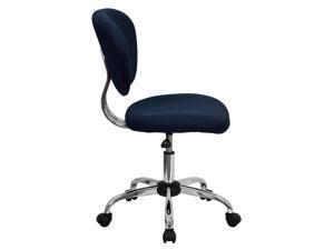 Mid-Back Navy Mesh Padded Swivel Task Chair with Chrome Base Mid-Back Navy Mesh Padded Swivel Task Chair with Chrome Base