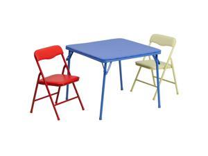 Kids Colorful 3 Piece Folding Table and Chair Set