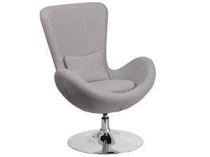 Egg Series Light Gray Fabric Side Reception Chair Egg Series Light Gray Fabric Side Reception Chair