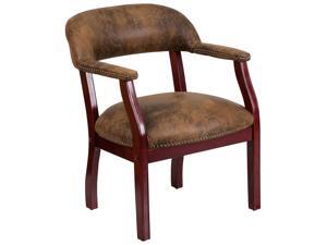Bomber Jacket Brown Luxurious Conference Chair with Accent Nail Trim Bomber Jacket Brown Luxurious Conference Chair with Accent Nail Trim