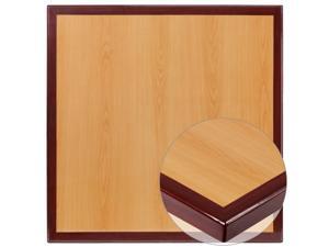 36'' Square 2-Tone High-Gloss Cherry / Mahogany Resin Table Top with 2'' Thick Drop-Lip 36'' Square 2-Tone High-Gloss Cherry / Mahogany Resin Table Top with 2'' Thick Drop-Lip