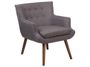 HERCULES Hayes Series Gray Fabric Tufted Arm Chair HERCULES Hayes Series Gray Fabric Tufted Arm Chair