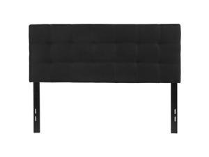 Bedford Tufted Upholstered Full Size Headboard in Black Fabric Bedford Tufted Upholstered Full Size Headboard in Black Fabric