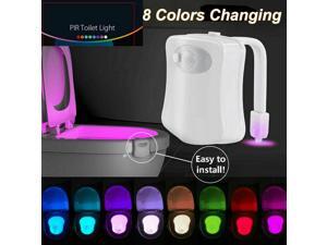 Motion Sensor LED 8 Colors Toilet Bowl Night Light Seat Lamp Kids Bathroom Safe Motion Sensor LED 8 Colors Toilet Bowl Night Light Seat Lamp Kids Bathroom Safe