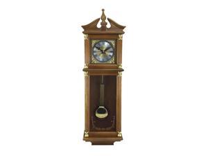 Bedford Clock Collection 34.5" Antique Chiming Wall Clock with Roman Numerals