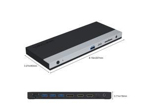 WAVLINK USB C Triple 4K@60Hz Display 13 in 1 Laptop Docking Station, 85W PD Charging for Mac OS and Windows, 1xDP & 2xHDMI, 4xUSB-A 3.0 (1 Charging), SD&TF Card Reader, Gigabit Ethernet, Phone Jack