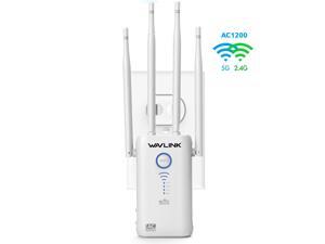 Dual Gigabit WIFI Repeater, 1200Mbps Wireless Range Extender with 4 x High Power External antennas, Dual Band 2.4GHz & 5GHz Wireless Signal Amplifier Booster, WPS,Repeater, AP and wireless Router
