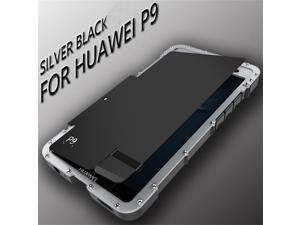 For Huawei P9 Case, Heavy Duty Premium Stainless Steel With PC Shockproof Dropproof Dustproof Rainproof Flip Case Cover Defender