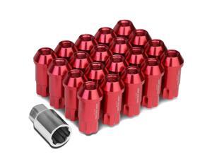 DNA Motoring LN-ZTL-9024-125-RD Open Ended Style 20-Piece M12 x 1.25 Aluminum Alloy Wheel Lug Nuts +1 X Deep Drive Extension (Red) DNA Motoring LN-ZTL-9024-125-RD Open Ended Style 20-Piece M12 x 1.25 Aluminum Alloy Wheel Lug Nuts +1 X Deep Drive Extension (Red)