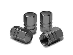 DNA Motoring VCAP-RT-059-BK Hexagon Style Polished Aluminum Royal Black Chrome Tire Valve Stem Caps (Pack of 4) DNA Motoring VCAP-RT-059-BK Hexagon Style Polished Aluminum Royal Black Chrome Tire Valve Stem Caps (Pack of 4)