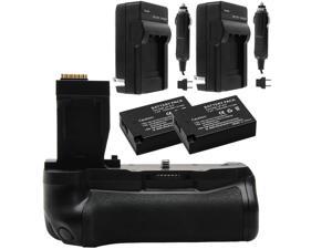 Vivitar Two-Pack 1140mAh Battery & Charger for LP-E17 + T6i/T6s Battery Grip Bundle