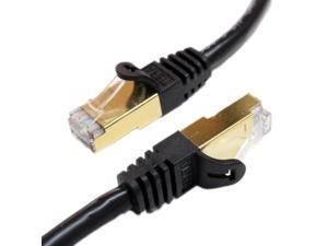 Premium CAT7 Double Shielded 10 Gigabit 600MHz Ethernet Patch Cable for Modem Router LAN Network Tera Grand 3 Feet Black Built with Gold Plated & Shielded RJ45 Connectors 