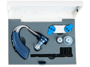 Digital Hearing Amplifier by Britzgo BHA-220, Modern Blue Hearing Aid  500hr Battery