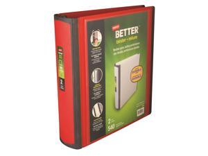 Staples Better Heavy-Duty Nonstick 2-Inch D 3-Ring View Binder Red (18368) Staples Better Heavy-Duty Nonstick 2-Inch D 3-Ring View Binder Red (18368)