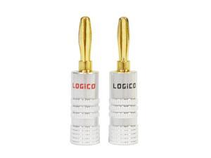 LOGICO 12 Pcs 24K Gold Plated Audio banana plug Speaker Wire Jack Connector LOGICO 12 Pcs 24K Gold Plated Audio banana plug Speaker Wire Jack Connector