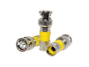 15 pack BNC Compression Connector Adapter for RG6 Coax Cable Quad Shield CCTV