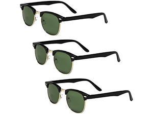 Set of 3 Pairs - Classic Square Style Sunglasses