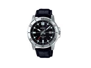 Casio Mens Analog Black Steel Dial Leather Black Band Water Resistant Watch MTP-VD01L-1EVUDF Casio Mens Analog Black Steel Dial Leather Black Band Water Resistant Watch MTP-VD01L-1EVUDF