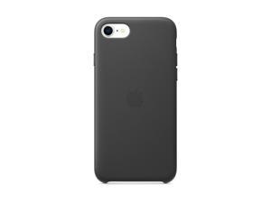 Apple - Back cover for mobile phone - leather - black - for iPhone 7, 8, SE (2nd generation)