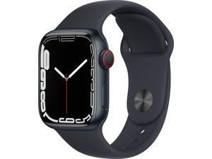 Apple Watch Series 7 GPS + Cellular, 41mm Midnight Aluminum Case with Midnight Sport Band - Regular