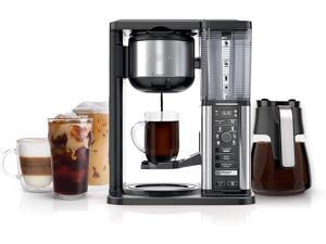 Ninja CM401 Specialty Fold-Away Frother Coffee Maker, Single Serve to 10 Cup (50 oz.), Glass Carafe Ninja CM401 Specialty Fold-Away Frother Coffee Maker, Single Serve to 10 Cup (50 oz.), Glass Carafe