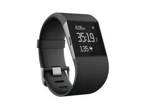 Refurbished Fitbit FB501BKLT Surge Fitness Watch with Heart Rate Monitor Large Black